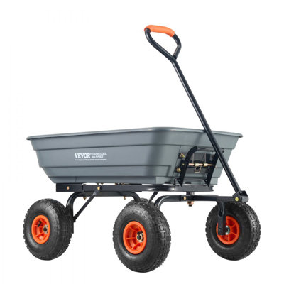 Chariot à benne basculante en poly avec cadre en acier facile à assembler
