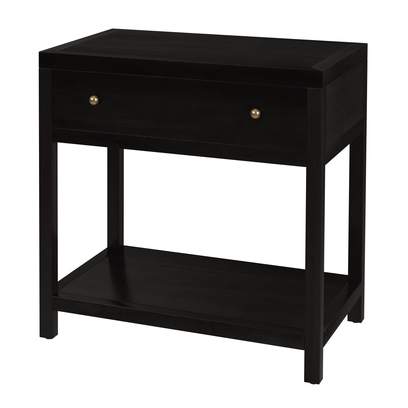 Celine 30" 1-Drawer Acacia Nightstand, Antique Coffee