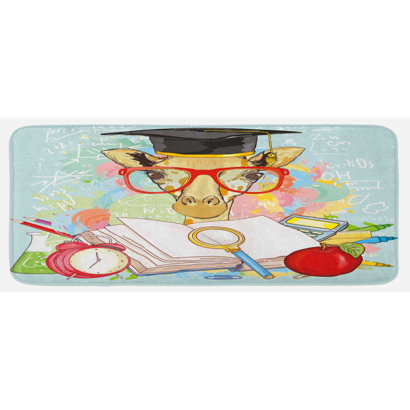 Solid Color Polyester Kitchen Mat