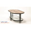 Table basse à 1 tablette Brantley en chêne et noir sable