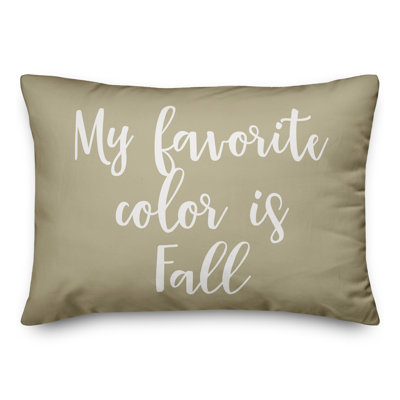  «My Favorite Color Is Fall», coussin lombaire