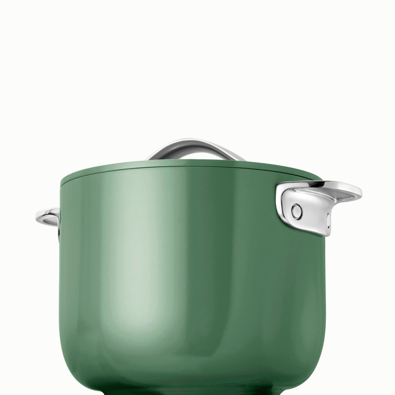 Caraway Nonstick Ceramic Petite Cooker W/ Lid, 2 quarts, Sage