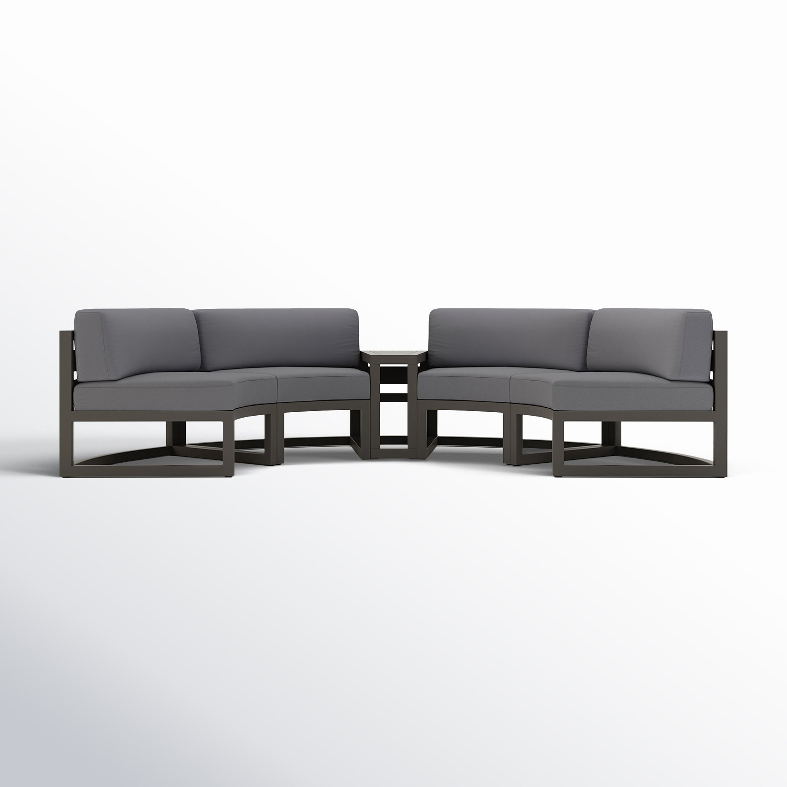 Bergeron 81" Sunbrella® Patio Sectional, Canvas Charcoal Sunbrella® Canvas, Slate