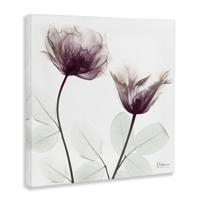Toile minimaliste à fleurs translucides, design par Albert Koetsier
