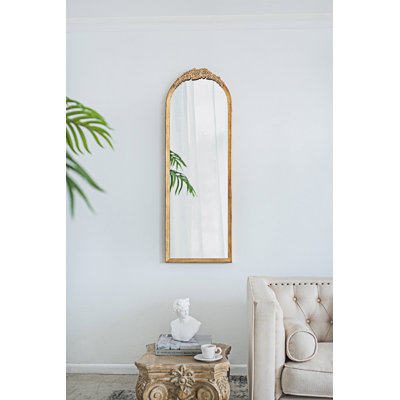 Miroir de plancher en bois