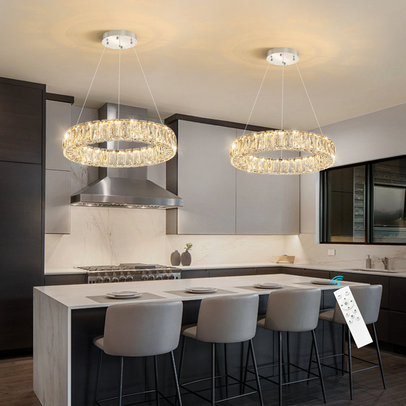 Lustre en cristal Modern, Argent argent