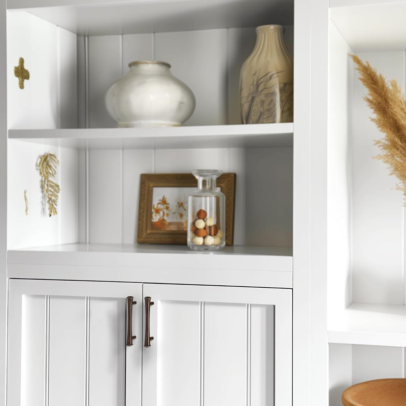 Paquet de 10 poignées d'armoire, quincaillerie d'armoire de cuisine moderne, poignées de tiroir de centre à trou de 96 mm avec extrémités décoratives, durables et faciles à installer
