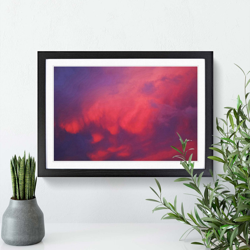 Passionate Sky - Picture Frame Graphic Art Print, 48cm H x 65cm W x 2cm D, Black Framed