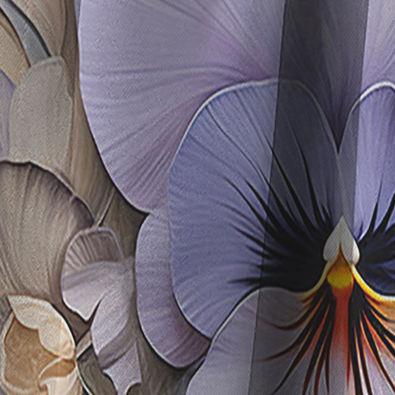 Rideau Calmar - Pansies, L 52 po x L 120 po