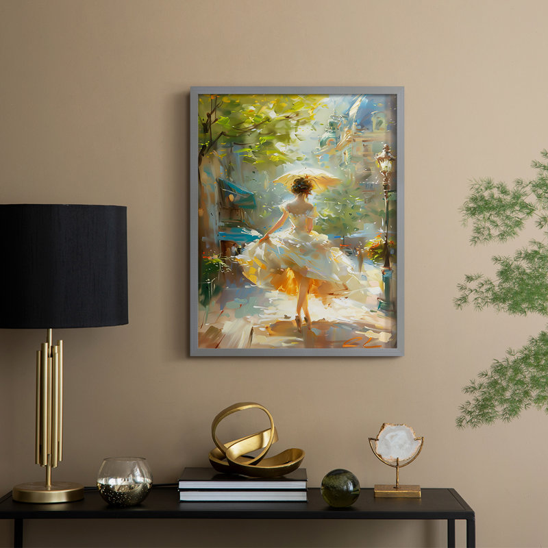 WOMEN Series CMXV - reproduction encadrée de qualité supérieure - prête à être accrochée - aucun clou requis, Gris