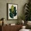 Single Stem in Green Botanical - Wrapped Canvas-131763650-131763651