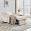 3-en-1 Canapé-lit Chaise pliante Canapé-lit avec dossier réglable dans le canapé Lit simple Chaise moderne pour adulte Literie blanc crème-611796440