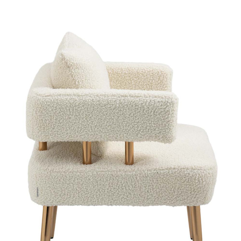 Chaise avec accoudoirs d'appoint, Ourson blanc