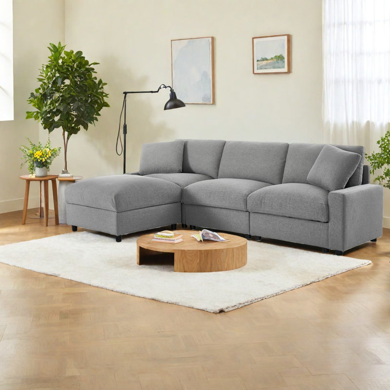 Space-saving Modular Sectionals, Durable Polyester Modern Design For Versatile Living Spaces