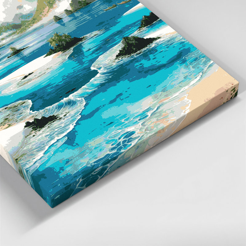 Art mural sur toile, Hawaiian Lagoons, H 24 po x l 36 po