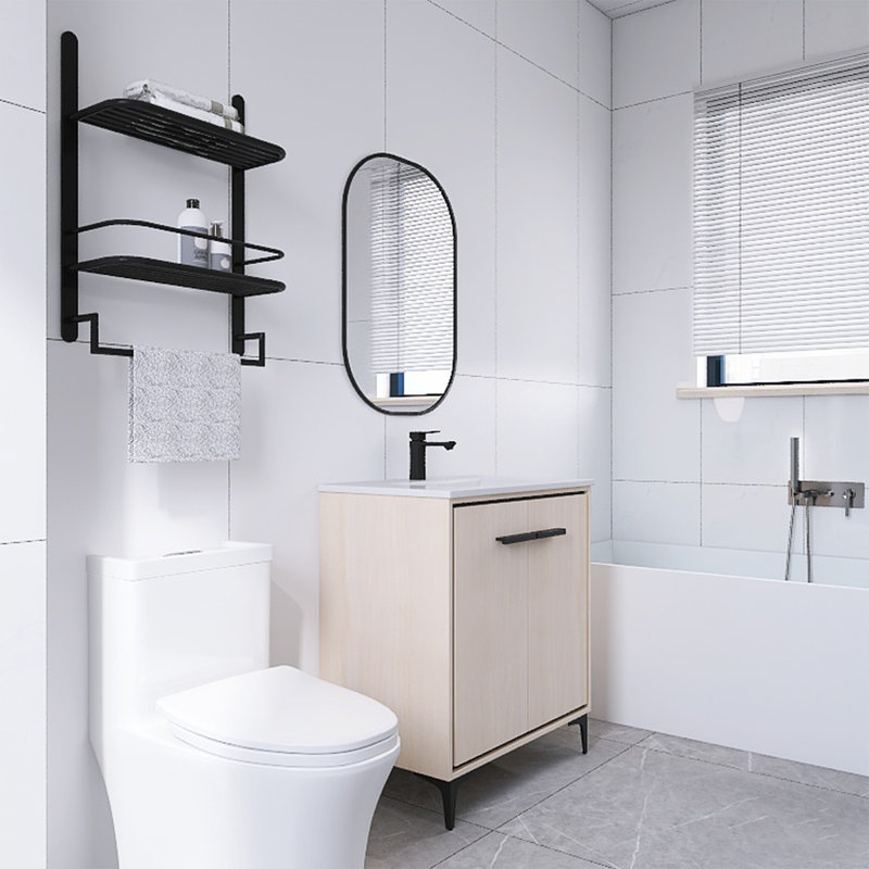 Lauritzen 30'' Single Bathroom Vanity with Ceramic Top