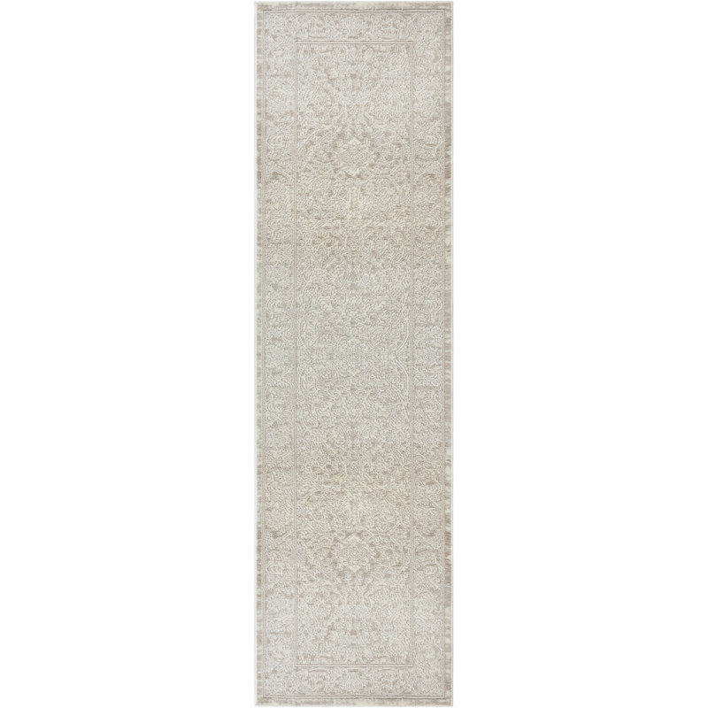 Tapis d'intérieur beige Bungalow Bungalow Trevia, Tapis de couloir 2 pi 2 po x 7 pi 6 po