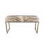 Upholstered Cowhide Stool-1801345996