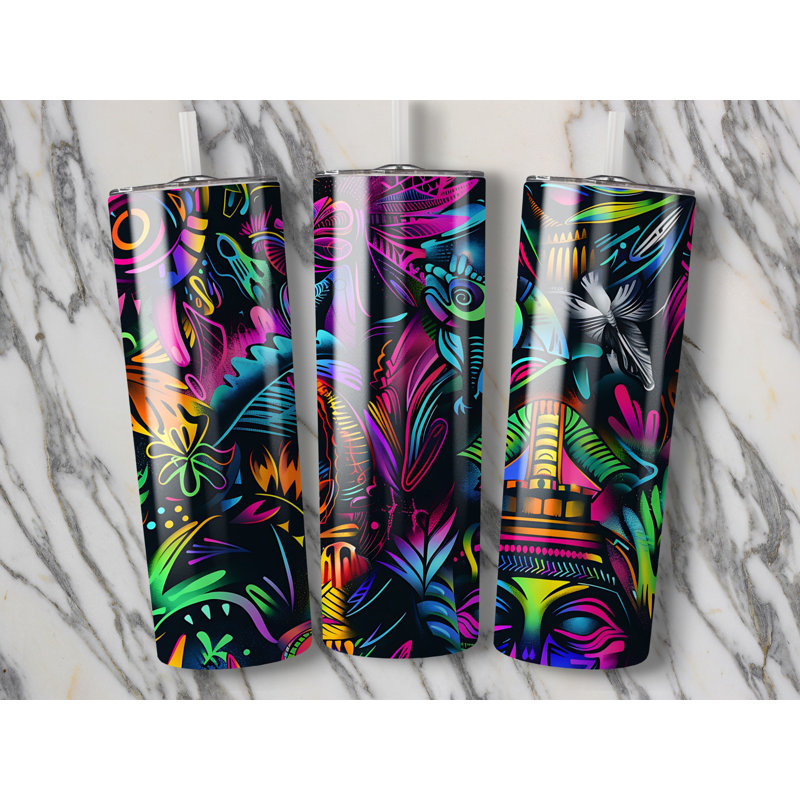 Choose Handmade Tumblers 591ml Vacuum Insulated Stainless Steel (18/8) Travel Tumbler with Straw