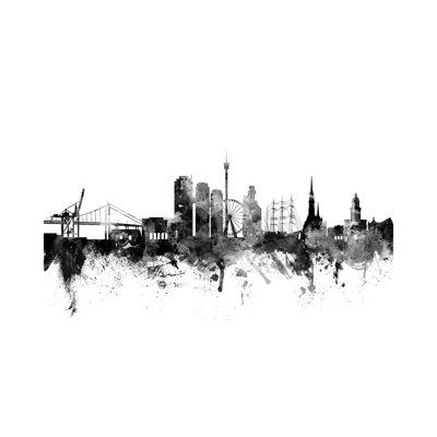 Gothenburg, Sweden In Black & White by Michael Tompsett - Wrapped Canvas Gallery-Wrapped Canvas Giclée