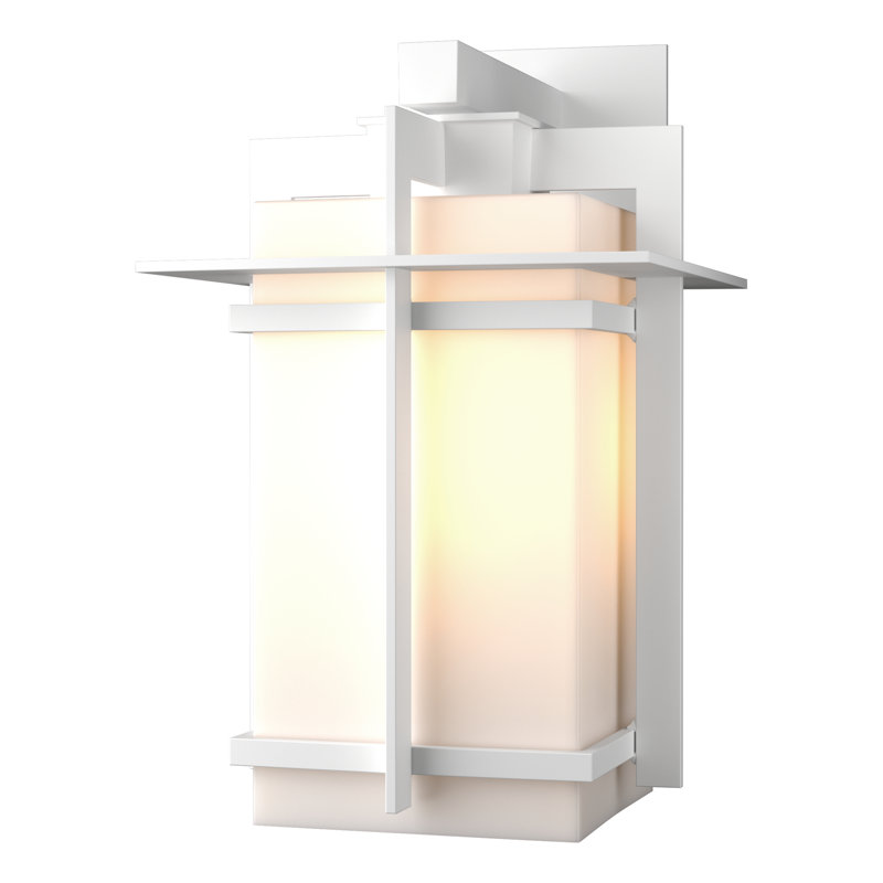 Tourou Downlight Large Outdoor Sconce - Opal Glass, Coastal White