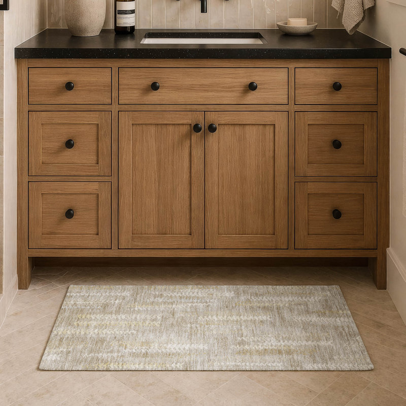 Machine Washable Indoor/Outdoor Chantille ACN2892 Striped Rug, 1'8" x 2'6", Beige
