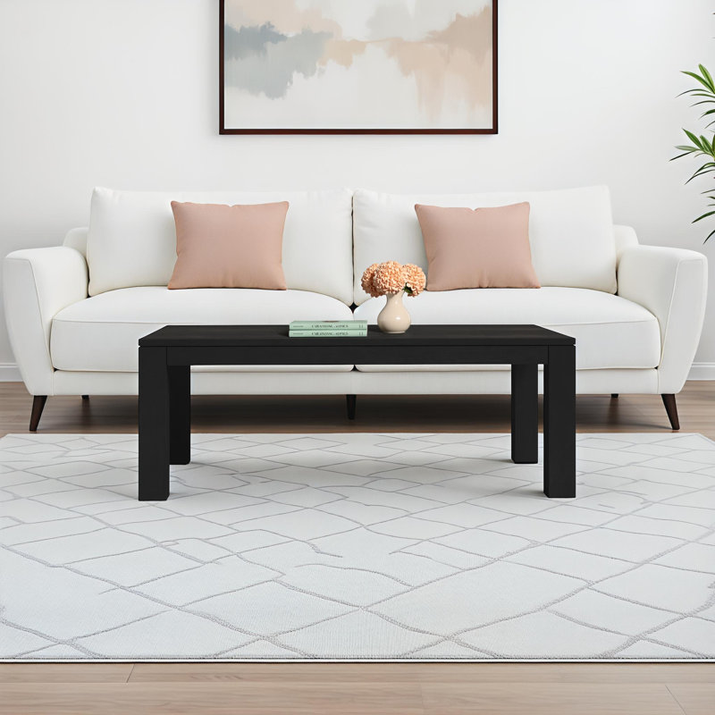 Bronner Solid Wood Coffee Table, Black