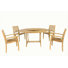 4 - Person Teak Patio Dining Set with Round Table