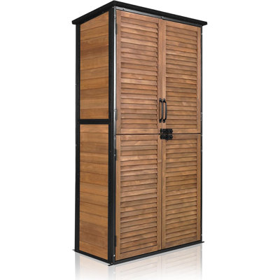 WFX Utility™ Waterproof Outdoor Storage Shed Cabinet with Adjustable Shelves for Garden Tools