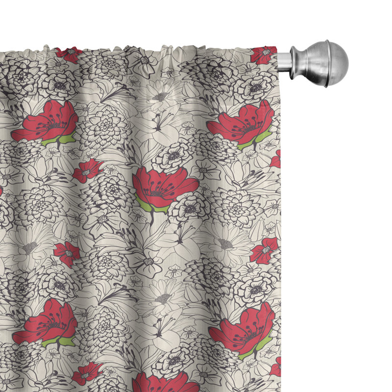 Rideaux 4 panneaux East Urban Home Garden, L 56 po x L 63 po