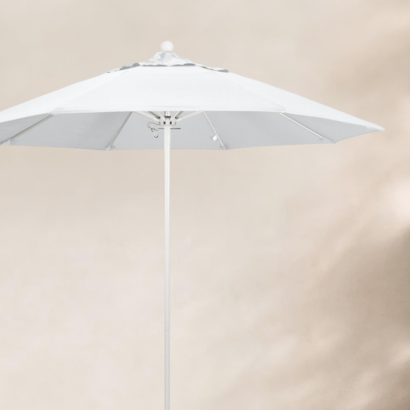 Parasol de marché 9 pi Maria, Blanc, Toile Sunbrella® régate