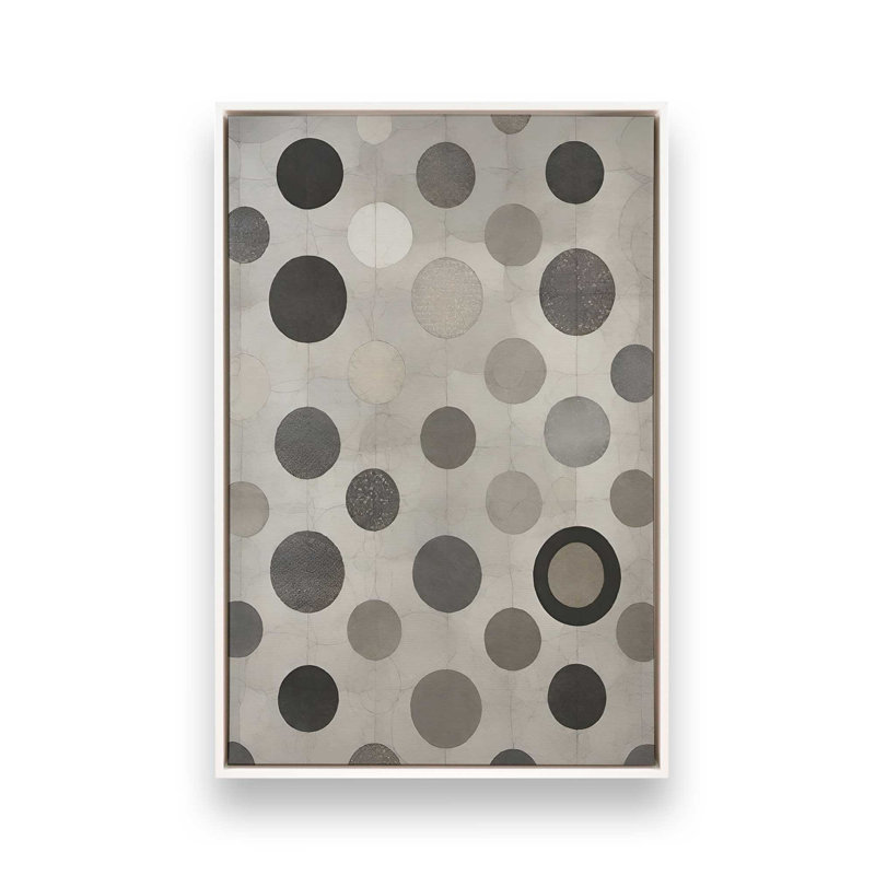 «Greyscale Halftone III» par Elena Ray, reproduction d'art, H 24 po x l 18 po, Blanc