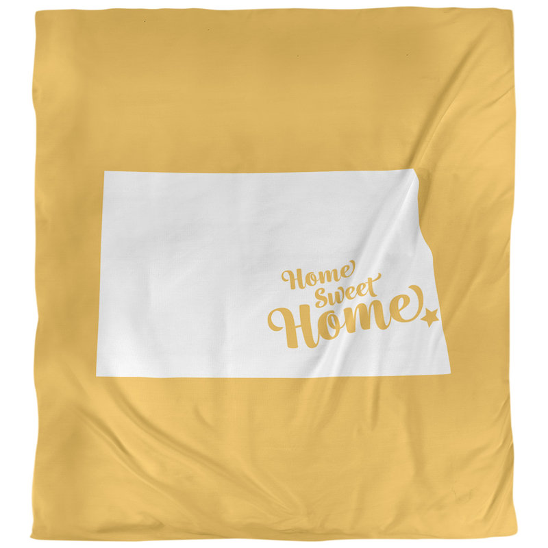 Housse de couette pour la maison, Polyester brossé, Housse de couette pour très grand lit, Jaune