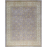 Ziegler Wool Oriental Area Rug in Lavender/Ivory