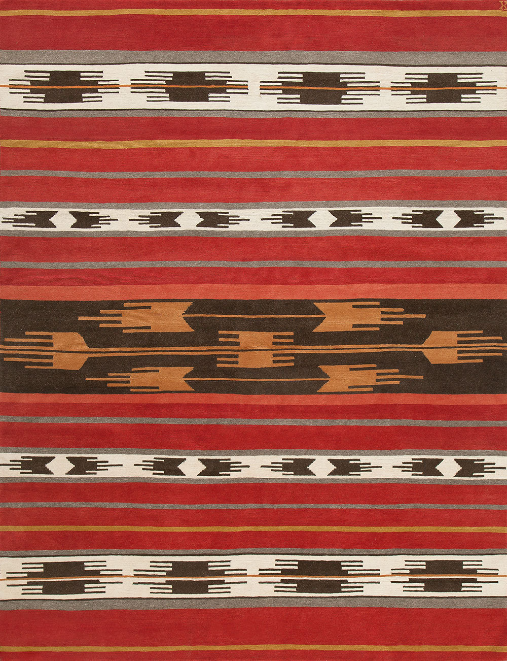 Custom Size Runner Rug Southwestern Native American Orange Natural