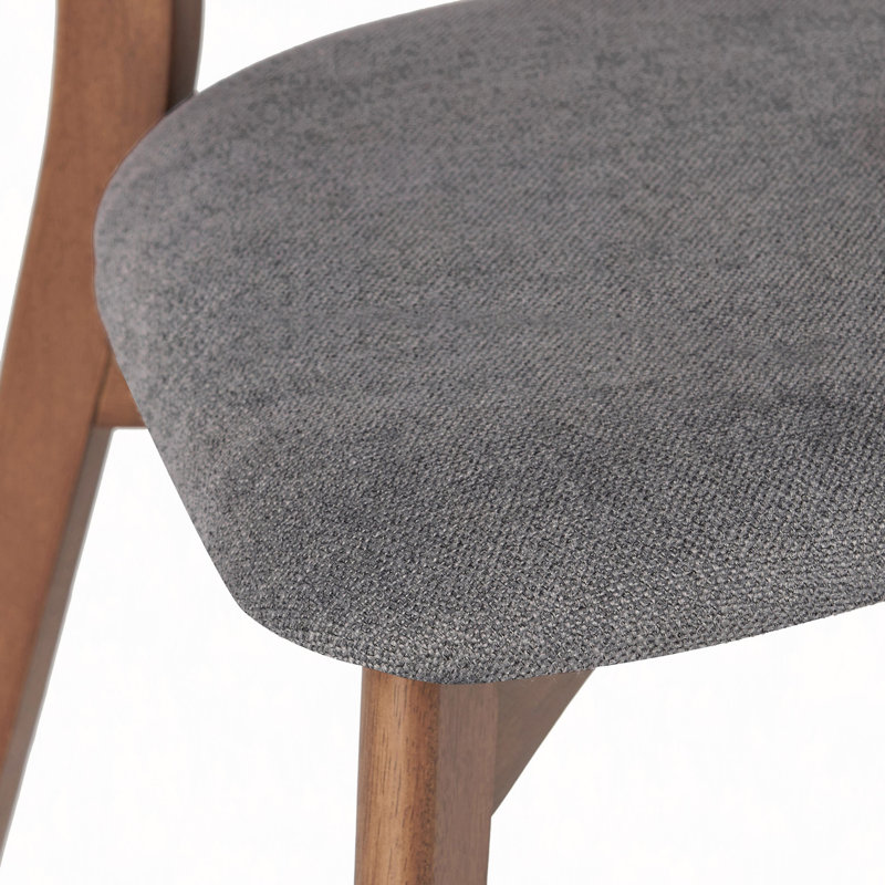 Ensemble de 2 chaises de salle à manger rembourrées Frame, Gris foncé