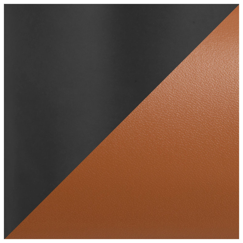 Ensemble de 2 tabourets de bar empilables Contemporary, Noir, Chameau / similicuir, 2