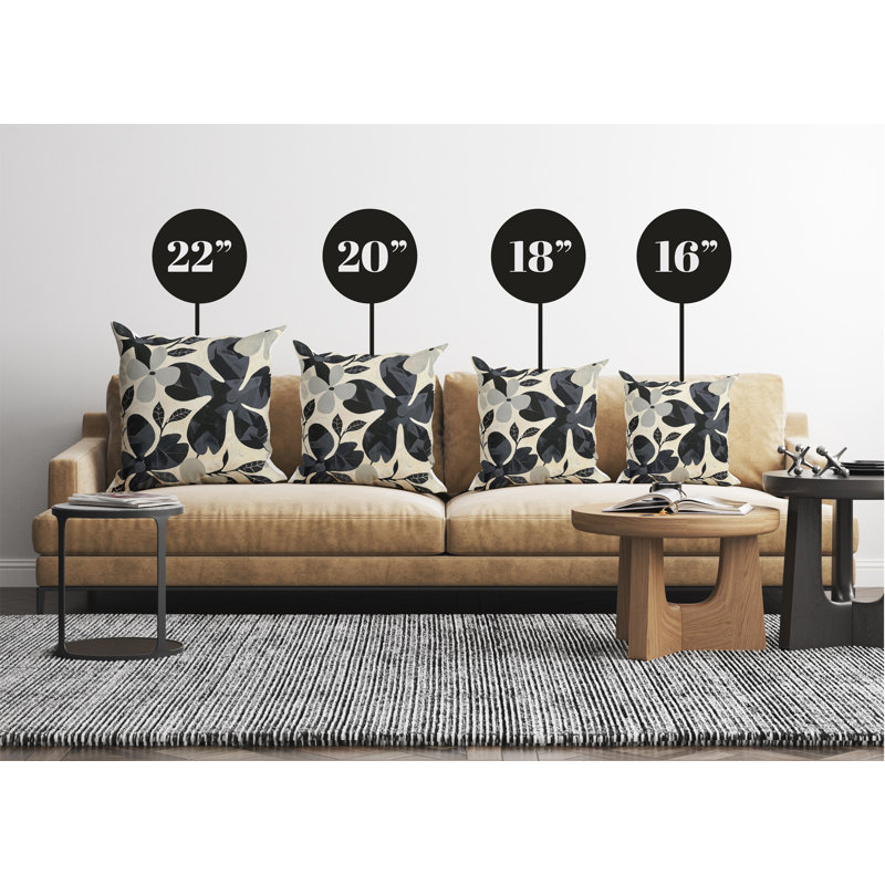 Housse de coussin en polyester Gladys, H 18 po x l 18 po