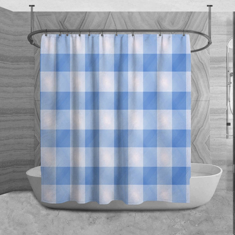 Rideau de douche Sayde Gingham, H 73 po x l 70 po