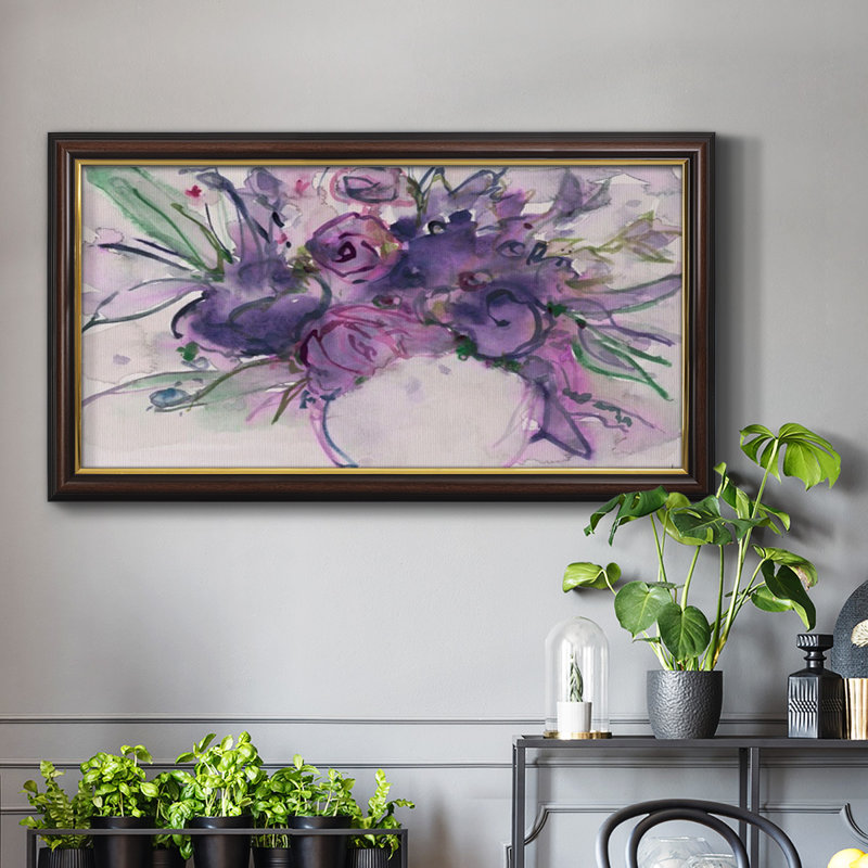 «Lovrien Lavender Floral Splendor I», reproduction d'un seul cadre photo sur toile, H 25 po x l 45 po x P 2,5 po