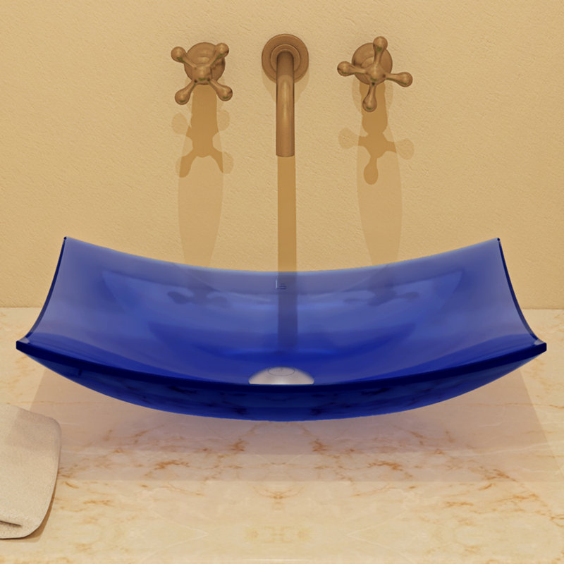DECOLAV Incandescence 16.5'' Plastic Rectangular Bathroom Sink, Depth