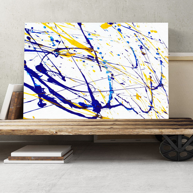 Colourful Paint Splash Abstract - Wrapped Canvas, 50cm H x 76cm W