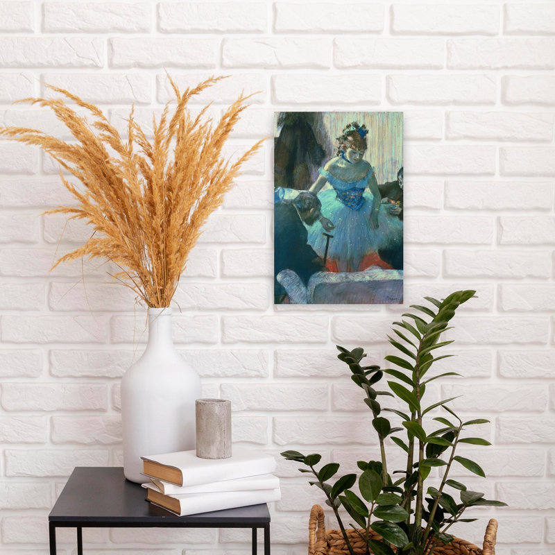 Danseuse dans sa loge - Affiche murale contemporaine abstraite impressionniste, H 18 po x l 12 po
