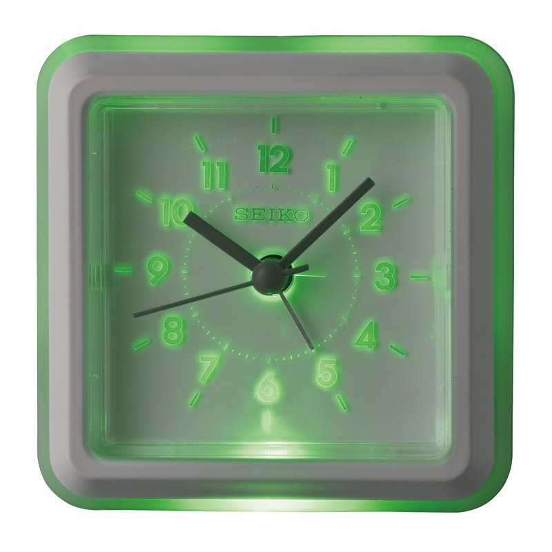 QHE182WLH Alarm Clock, White, White