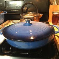 Lodge® EC3CC33 Blue 3 Quart Cast Iron Dutch Oven with Lid