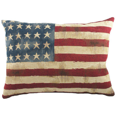 Stars + Stripes USA Flag Rectangular Throw Pillow Cover