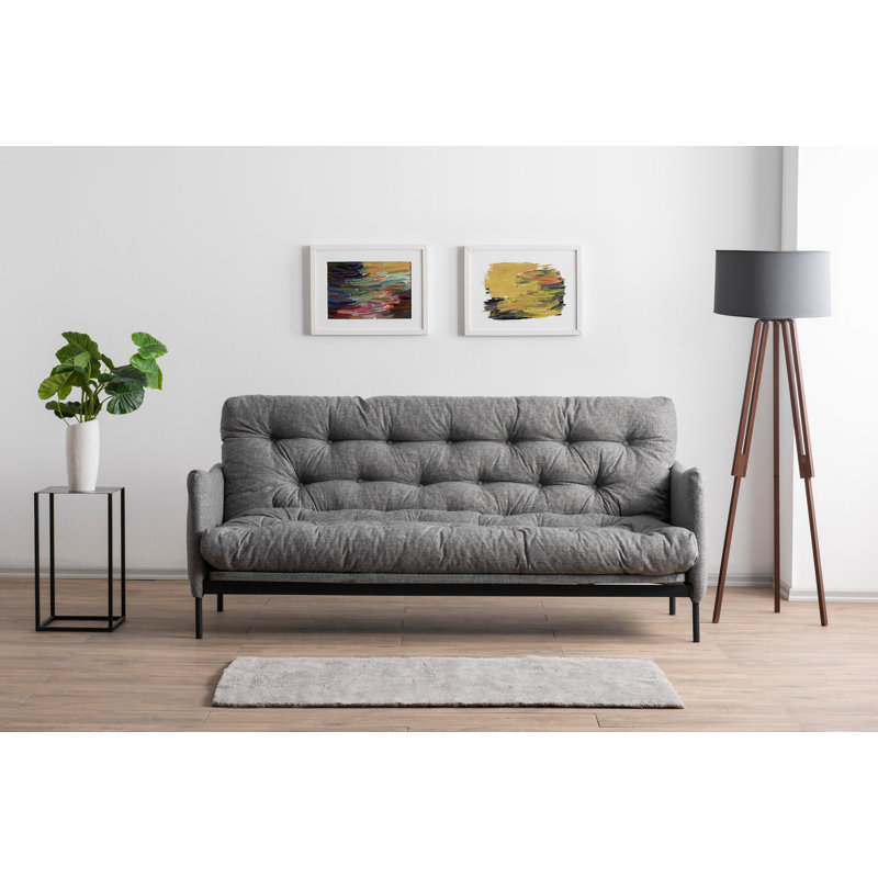 Allinson 200cm Upholstered Convertible Sofa, Light Grey