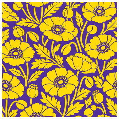 Coussins décoratifs jaunes à motif floral