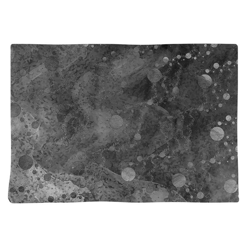 Napperon en planètes et étoiles 18 po, Noir / Blanc