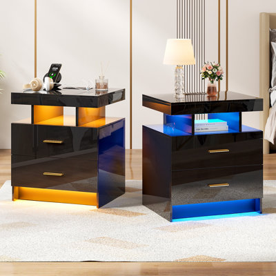 50cm W Bedside Table